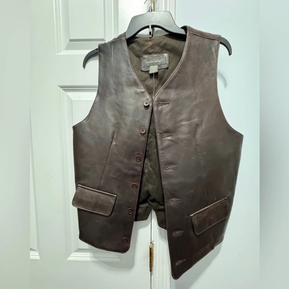 banana republic size small brown vest